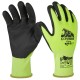 Guanti di protezione FLEX - con polsino giallo - taglia 08 - verde fluo/nero - U-Power