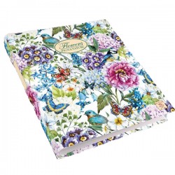 Raccoglitore Nature Flowers - A5 - 18,5 x 22 cm - 4 anelli - dorso 3 cm - Pigna