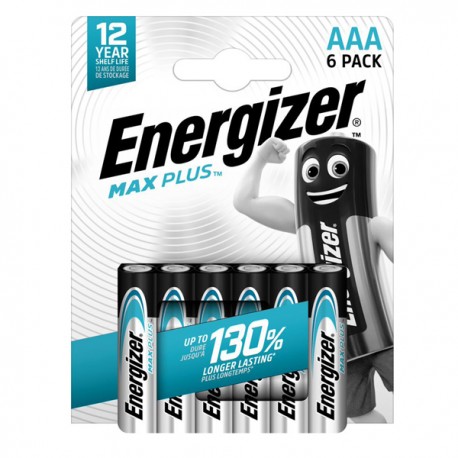 Pila ministilo AAA - 1,5V - Max Plus alcalina - Energizer - blister 6 pezzi