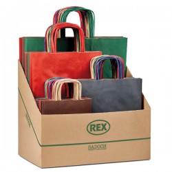 Shopper Allegra - formati assortiti - colori scuri - Rex Sadoch - expo 100 pezzi