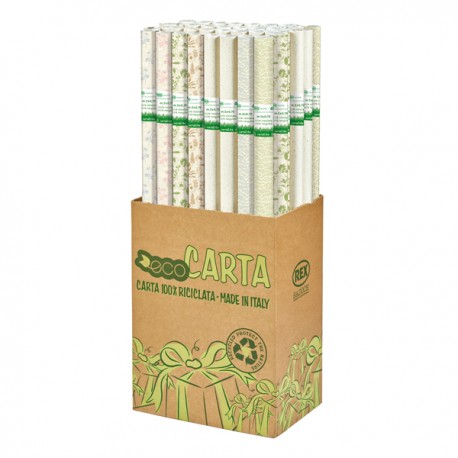 Rotolo carta regalo Erba - 70 cm x 2 m - fantasie assortite - Rex Sadoch