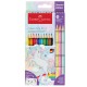 Astuccio 10 matite Colour Grip + 3 matite Sparkle - colori assortiti - Faber-Castell