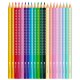 Astuccio Farfalla matite colorate Sparkle - colori assortiti - Faber-Castell - conf. 20 pezzi