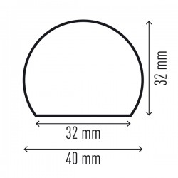 Profilo paracolpi S32R - per superfici - giallo/nero - Durable