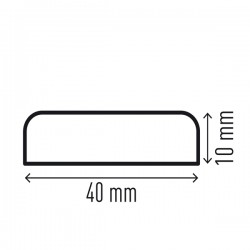 Profilo paracolpi S10 - per superfici - giallo/nero - Durable