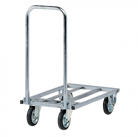 Carrello da lavoro - con manici pieghevoli - 200 kg - zincato - Tecnotelai