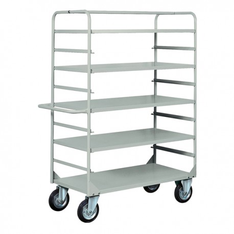 Carrello da lavoro - 4 piani estraibili - 132 x 67 x 177 cm - 450 kg - grigio - Tecnotelai