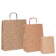Shopper natale - 16 x 8 x 21 cm - carta kraft - fantasia stelline - colori assortiti - Rex Sadoch