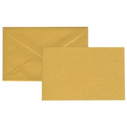 Biglietto natale neutro - con busta - 9 x 14 cm - oro - Rex Sadoch