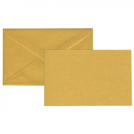 Biglietto natale neutro - con busta - 9 x 14 cm - oro - Rex Sadoch