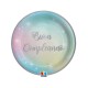 Piatto Soft Rainbow - Buon Compleanno - diametro 18 cm - carta - Big Party - conf. 8 pezzi