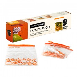Buste per alimenti FrescoFood - medium - 24 x 27,5 cm - PE - Perfetto - conf. 15 pezzi