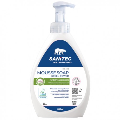 Sapone in mousse Green Power - dispenser 600 ml - floreale - Sanitec