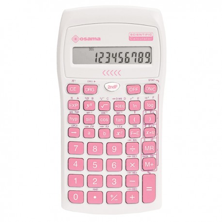 Calcolatrice scientifica OS 134/10 BeColor - bianco - tasti rosa - Osama