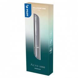 Penna a sfera scatto Acro 1000 - punta 1.0 mm - fusto argento - Pilot