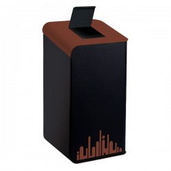 Gettacarte Rubik Evo - per raccolta differenziata - 80 L - marrone - Medial