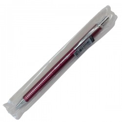 Penna roller EnerGel Metal Slim - punta 0,7 mm - fusto rosso - Pentel