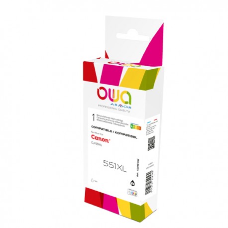Armor - Cartuccia ink Compatibile per Canon CLi-551XL - Nero - K20481OW - 10,5 ml