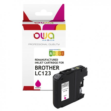 Armor - Cartuccia ink Compatibile per Brother LC123 - Magenta - K20536OW -10,5ml