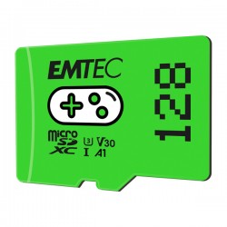 Emtec - MSD Gaming UHS-I U3 V30 A1 - Verde - 128GB - ECMSDM128GXCU3G