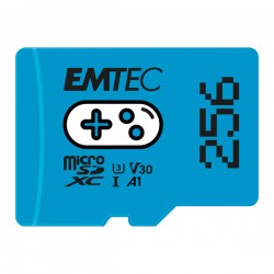 Emtec - mSD Gaming UHS-I U3 V30 A1 - Blu - 256GB - ECMSDM256GXCU3