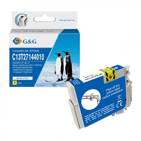 G&G - Cartuccia ink Compatibile per Epson WorkForce WF-3620DWF/WF-7110DTW/WF-7620DTWF - Giallo