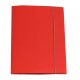 Cartellina con elastico - cartone plastificato - 3 lembi - 25x34 cm - rosso - Queen - Starline