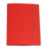 Cartellina con elastico - cartone plastificato - 3 lembi - 25x34 cm - rosso - Queen - Starline