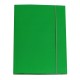 Cartellina con elastico - cartone plastificato - 3 lembi - 25x34 cm - verde - Queen - Starline