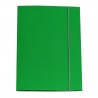 Cartellina con elastico - cartone plastificato - 3 lembi - 25x34 cm - verde - Queen - Starline