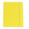 Cartellina con elastico - cartone plastificato - 3 lembi - 25x34 cm - giallo - Queen - Starline