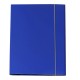 Cartellina con elastico - cartone plastificato - 3 lembi - 25x34 cm - blu - Queen - Starline