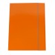 Cartellina con elastico - cartone plastificato - 3 lembi - 25x34 cm - arancio - Queen - Starline