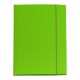 Cartellina con elastico - cartone plastificato - 3 lembi - 25x34 cm - verde prato - Queen - Starline