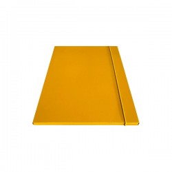 Cartella c/elastico tondo - dorso 1cm - giallo - Starline