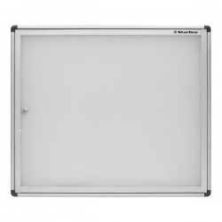 Bacheca per interni - con anta battente - fondo bianco magnetico - 6 fogli A4 - orizzontale - Starline