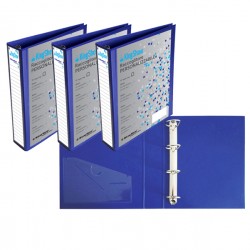 Raccoglitore personalizzabile KingShow - 4 anelli a D 25 mm - dorso 4 cm - 22x30 cm - blu - Starline