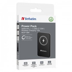 Verbatim - Power Bank Wireless - 5000 mAh - Nero - 32240