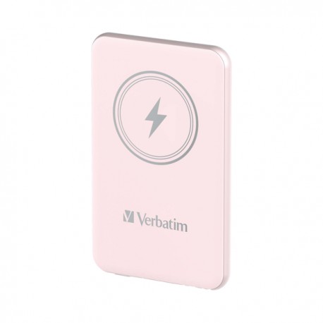 Verbatim - Power Bank Wireless - 5000 mAh - Rosa - 32243