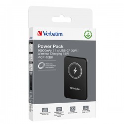 Verbatim - Power Bank Wireless - 10000 mAh - Nero - 32245