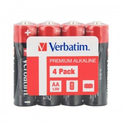 Pila stilo AA - 1,5V - alcaline - 49501 - Verbatim - conf 4 pezzi