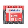 Pila stilo AA - 1,5V - alcaline - 49501 - Verbatim - conf 4 pezzi