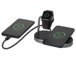 Verbatim - Supporto di ricarica 3-in-1 - WCS-02 - ricarica via cavo e wireless
